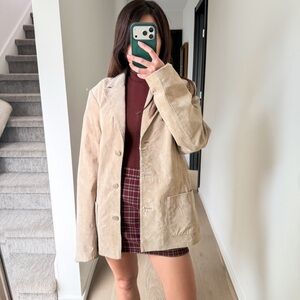 Vintage Y2K 90s Real Suede Tan Jacket L
